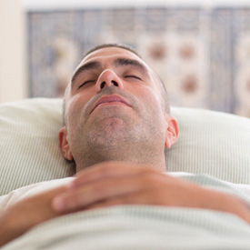 man sleeping peacefully 