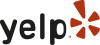 Yelp logo highlighted grey