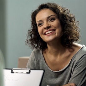 happy patient during appointment