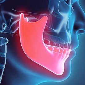 Animation of jaw and skull bone