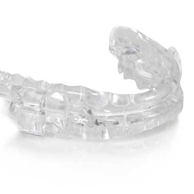 Prosomnus oral appliance for sleep apnea isolated against white background